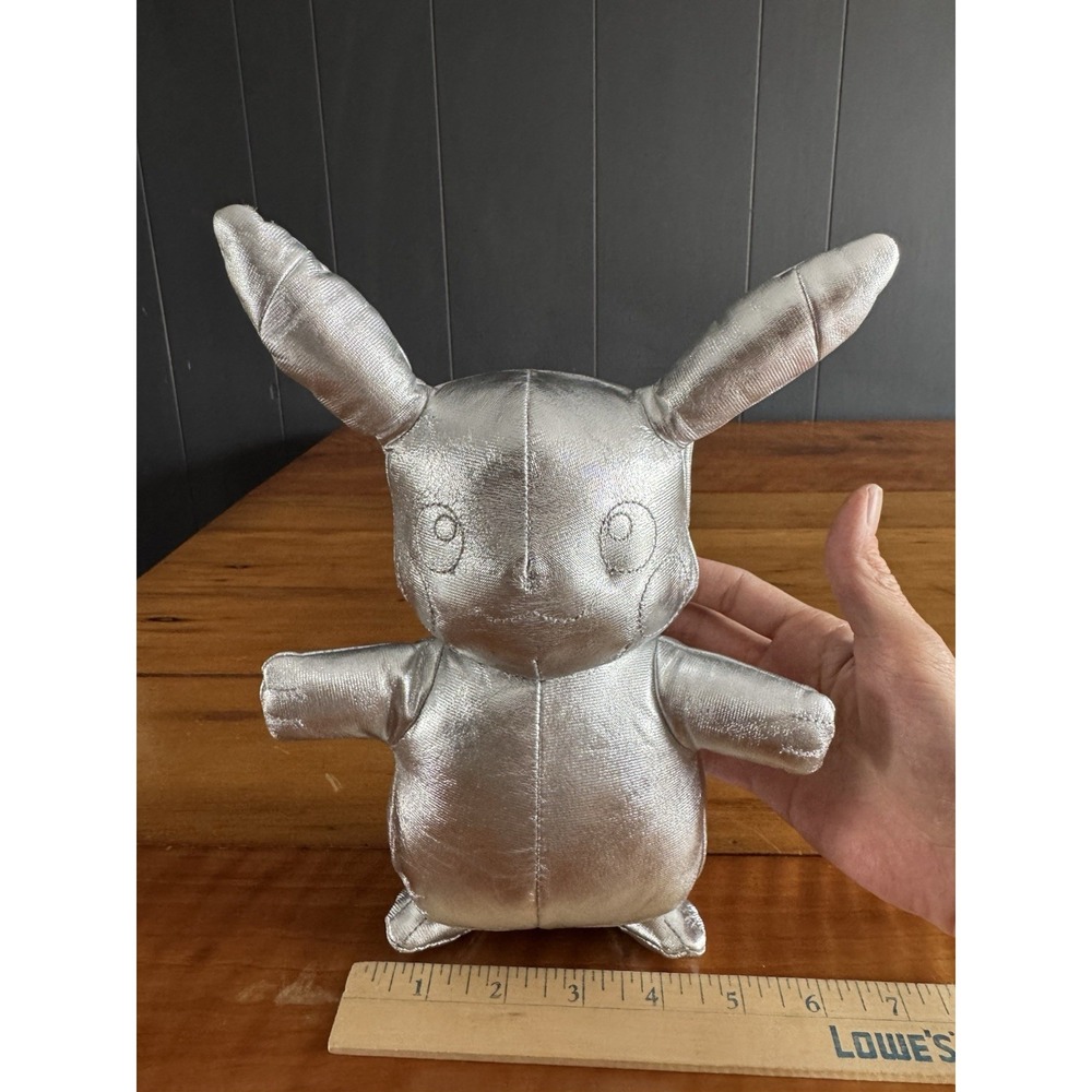 Pokemon Pikachu Silver Metallic Plush Limited Edition‎ Collectible Toy 10" Rare